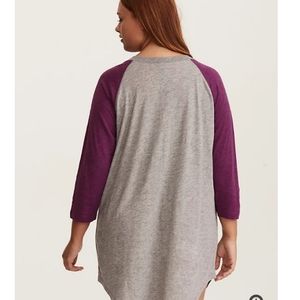 Torrid Sleepshirt Size 2 Henley Style